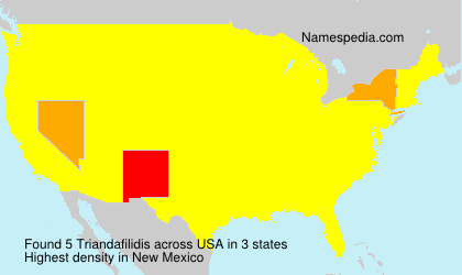 Surname Triandafilidis in USA Surname Triandafilidis in USA