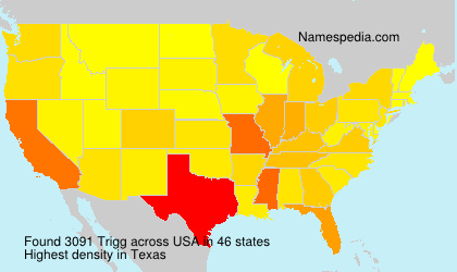 Surname Trigg in USA Surname Trigg in USA