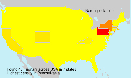 Surname Trignani in USA Surname Trignani in USA