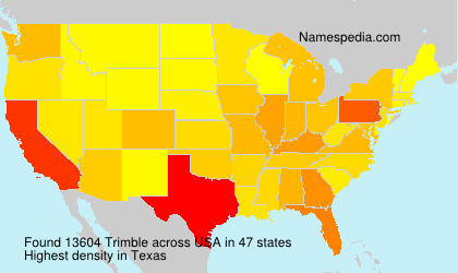 Surname Trimble in USA Surname Trimble in USA