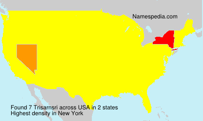 Surname Trisarnsri in USA Surname Trisarnsri in USA