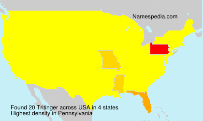 Surname Tritinger in USA Surname Tritinger in USA