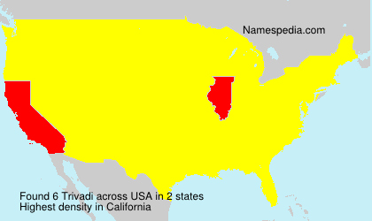 Surname Trivadi in USA Surname Trivadi in USA