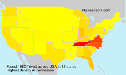 Surname Trivett in USA Surname Trivett in USA