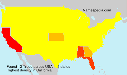 Surname Trodd in USA Surname Trodd in USA