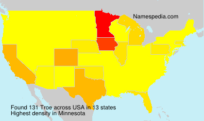Surname Troe in USA Surname Troe in USA