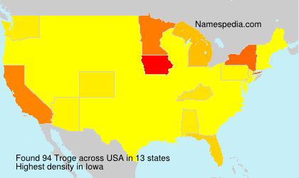 Surname Troge in USA Surname Troge in USA