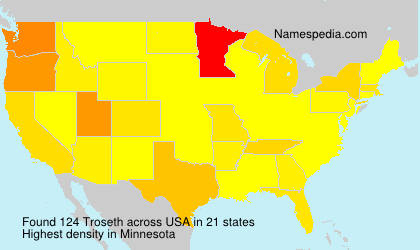 Surname Troseth in USA Surname Troseth in USA