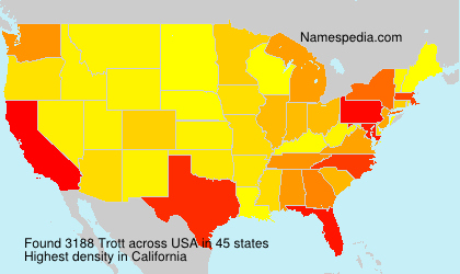 Surname Trott in USA Surname Trott in USA