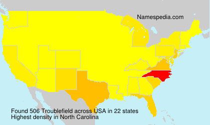 Surname Troublefield in USA Surname Troublefield in USA