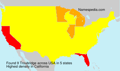 Surname Troubridge in USA Surname Troubridge in USA