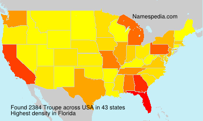 Surname Troupe in USA Surname Troupe in USA