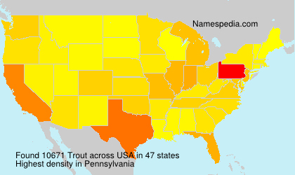 Surname Trout in USA Surname Trout in USA