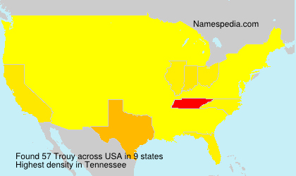 Surname Trouy in USA Surname Trouy in USA