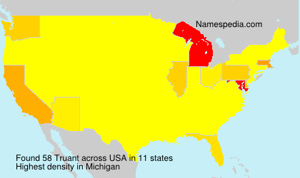 Surname Truant in USA Surname Truant in USA