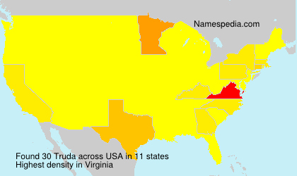 Surname Truda in USA Surname Truda in USA