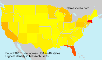Surname Trudel in USA