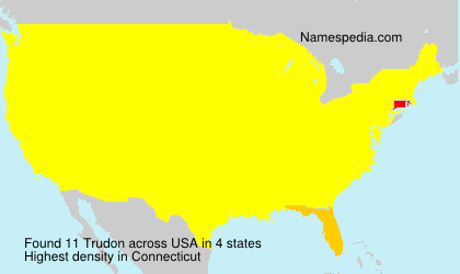 Surname Trudon in USA Surname Trudon in USA