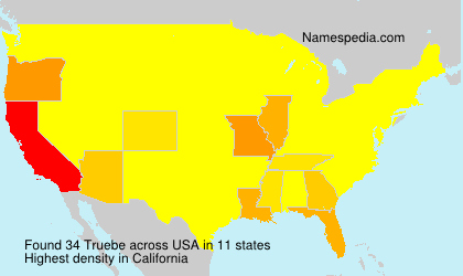 Surname Truebe in USA Surname Truebe in USA