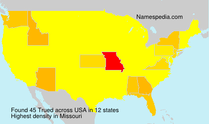 Surname Trued in USA Surname Trued in USA