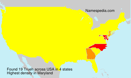 Surname Trueh in USA Surname Trueh in USA