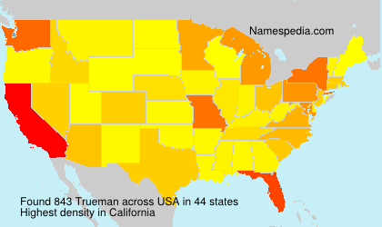 Surname Trueman in USA Surname Trueman in USA