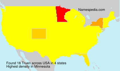 Surname Truen in USA Surname Truen in USA