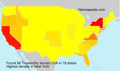Surname Trueworthy in USA Surname Trueworthy in USA