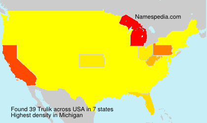Surname Trulik in USA Surname Trulik in USA