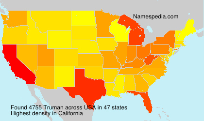 Surname Truman in USA Surname Truman in USA