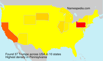 Surname Trumpe in USA Surname Trumpe in USA