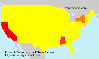 Surname Trunec in USA Surname Trunec in USA