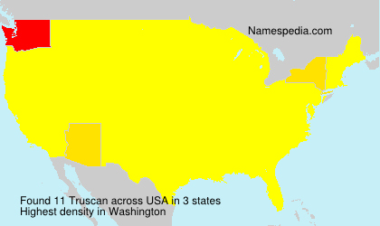 Surname Truscan in USA Surname Truscan in USA