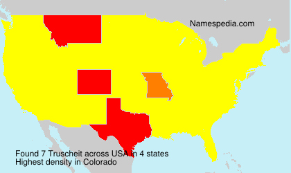 Surname Truscheit in USA Surname Truscheit in USA