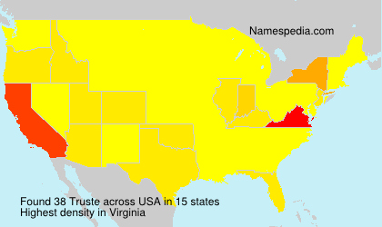 Surname Truste in USA Surname Truste in USA