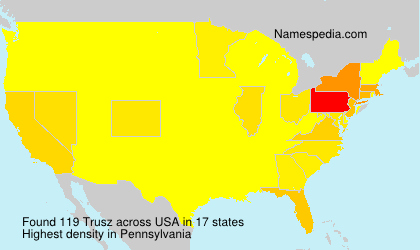 Surname Trusz in USA Surname Trusz in USA