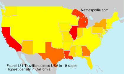 Surname Truvillion in USA Surname Truvillion in USA