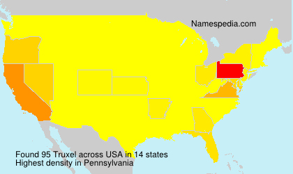 Surname Truxel in USA Surname Truxel in USA