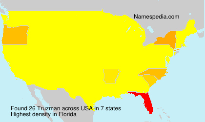 Surname Truzman in USA Surname Truzman in USA
