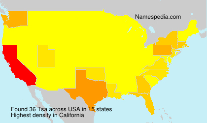 Surname Tsa in USA Surname Tsa in USA