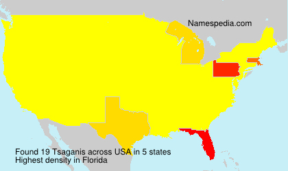 Surname Tsaganis in USA Surname Tsaganis in USA