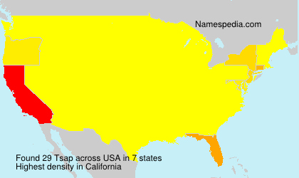 Surname Tsap in USA Surname Tsap in USA