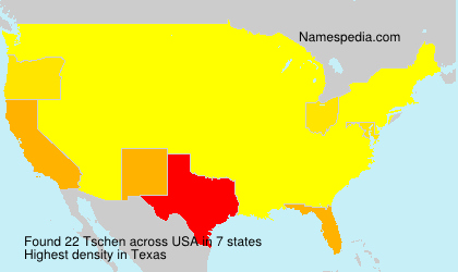 Surname Tschen in USA Surname Tschen in USA