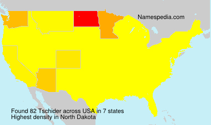 Surname Tschider in USA Surname Tschider in USA