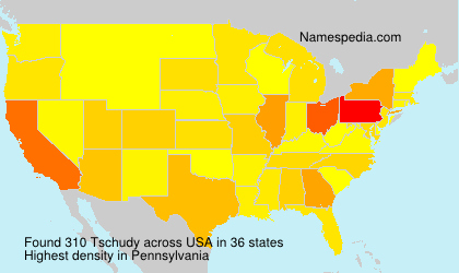 Surname Tschudy in USA Surname Tschudy in USA