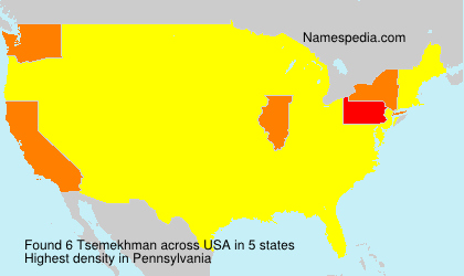 Surname Tsemekhman in USA Surname Tsemekhman in USA