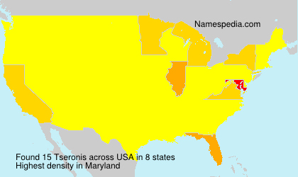 Surname Tseronis in USA Surname Tseronis in USA