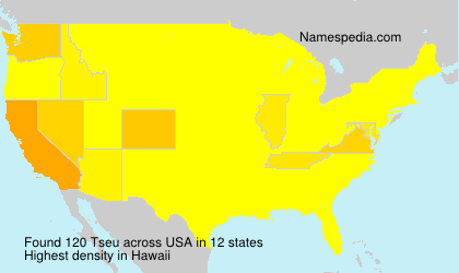 Surname Tseu in USA Surname Tseu in USA
