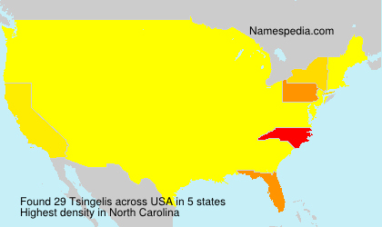 Surname Tsingelis in USA Surname Tsingelis in USA