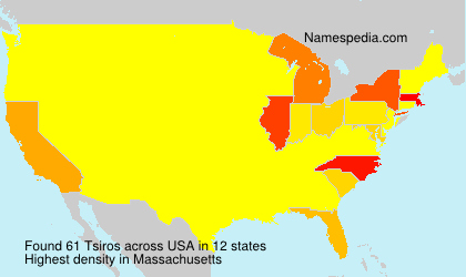 Surname Tsiros in USA Surname Tsiros in USA